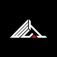 wui lettera logo creativo design con vettore grafico, wui semplice e moderno logo nel triangolo forma.