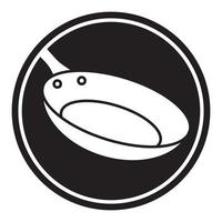 frittura padella tegame logo per applicazioni e siti web vettore