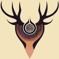 illustrazione vettore grafico di cervo testa isolato bene per logo design