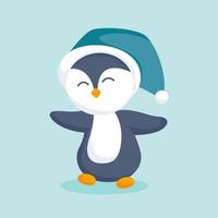 pinguino Natale personaggio design illustrazione vettore