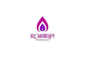 piatto naturale aromaterapia logo design vettore modello illustrazione