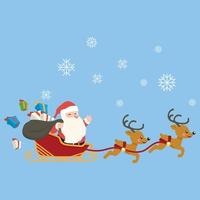 Santa Claus logo e vettore illustrazione design