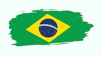 brasile grunge struttura bandiera vettore