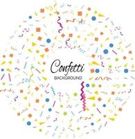 coriandoli concetto design modello vacanza contento giorno. bianca sfondo celebrazione vettore illustrazione.