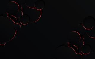 astratto rosso cerchio su nero sfondo tecnologia vettore