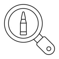 concettuale piatto design icona di proiettile ricerca vettore