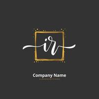 ir iniziale grafia e firma logo design con cerchio. bellissimo design manoscritto logo per moda, squadra, nozze, lusso logo. vettore