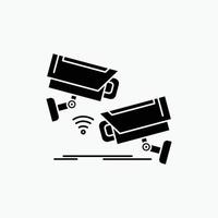 cctv. telecamera. sicurezza. sorveglianza. tecnologia glifo icona. vettore isolato illustrazione