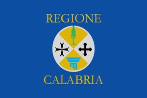 calabria bandiera. regione di Italia. vettore illustrazione.