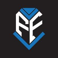 ff lettera logo design su nero sfondo. ff creativo iniziali lettera logo concetto. ff lettera design. vettore