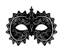 maschera di carnevale nero vettore