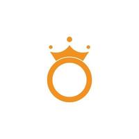 modello logo corona crown vettore