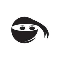 ninja viso logo vettore