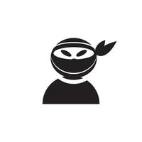 ninja viso logo vettore