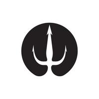 modello di logo del tridente vettore