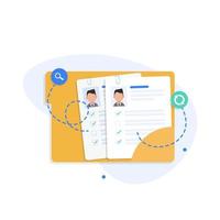 personale Informazioni dati icona vettore illustrazione isolato, piatto cartone animato stile di utente o profilo