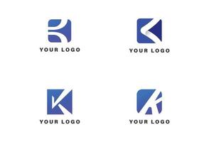 K lettera logo design modello vettore