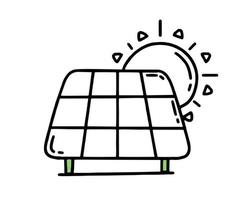 solare pannelli. verde energia. co2 concetto di clima modificare . vettore isolato scarabocchio