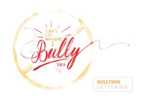 Bullying Free Vector Acquerello