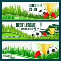 vettore calcio club calcio sport lega banner