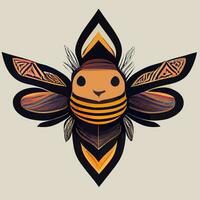 illustrazione vettore grafico di ape mano disegnato elegante decorativo design elementi tribale per stampe manifesti parete arte vinile decalcomanie, vettore