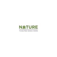 natura logo con pianta nel un' vettore