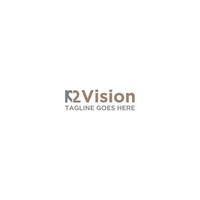 k2 visione con amore logo cartello design vettore