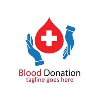 sangue donazione logo modello design vettore