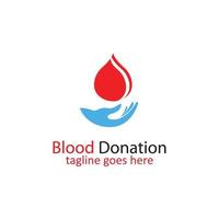 sangue donazione logo modello design vettore