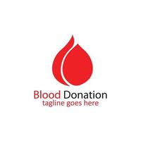 sangue donazione logo modello design vettore