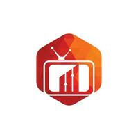 finanza tv logo design modello. tv grafico logo design vettore illustrazione.