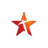 estrazione stella forma concetto logo design. estrazione industria logo design modello. vettore
