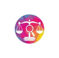 trova giustizia logo vettore modello, creativo legge azienda logo design concetti. lente di ingrandimento legge azienda logo