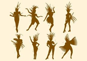 Silhouette gratis di Samba Vector