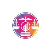 giustizia finanza logo vettore modello. creativo legge azienda con grafico logo design concetti