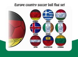 Europa nazione calcio palla bandiera vettore