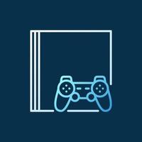 video gioco consolle con gamepad vettore colorato schema icona
