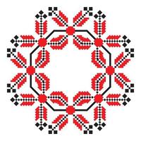 etnico ornamento mandala geometrico modelli nel rosso colore vettore