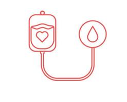 sangue donatore donazione design linea concetto vettore