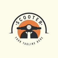 vettore di scooter Vintage ▾ stile logo icona modello illustrazione design