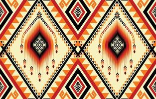 colorato ikat modello, etnico orientale ikat senza soluzione di continuità arte stile. design per sfondo, tappeto, sfondo, vestiario, avvolgere, batik, tessuto, sfondo, sarong, e vettore illustrazione. ricamo stile