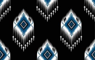 colorato ikat modello, etnico orientale ikat senza soluzione di continuità arte stile. design per sfondo, tappeto, sfondo, vestiario, avvolgere, batik, tessuto, sfondo, sarong, e vettore illustrazione. ricamo stile