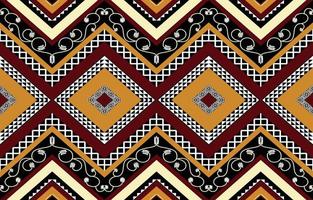 geometrico etnico orientale ikat zigzag senza soluzione di continuità modello tradizionale. design per sfondo, tappeto, sfondo, vestiario, avvolgere, batik, tessuto, linoleum, piastrella. vettore illustrazione. ricamo stile.