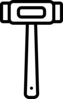 icona della linea per il martello vettore