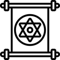 linea icona per ebraico vettore
