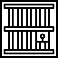 linea icona per prigione vettore