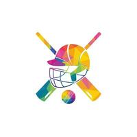 cricket squadra vettore logo design. cricket campionato logo. moderno sport emblema. vettore illustrazione.