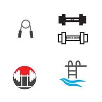 fitness icona vettore illustrazione design logo