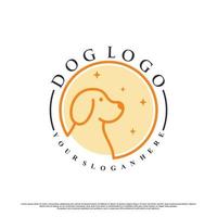 animale domestico logo design modello semplice concetto premio vettore