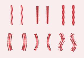 Set vettoriale di lacci da baseball
